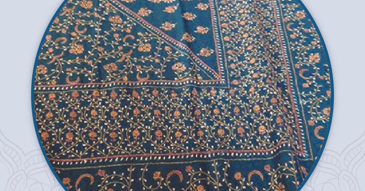 Discover Kashmir Sozani, a GI Tag embroidery craft with intricate floral designs, vibrant colors, and rich cultural heritage.